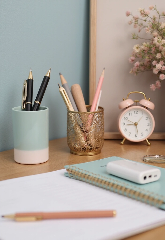 30 Aesthetic Office Decor Ideas TikTok Would Approve - 2. Trendy Desk Accessories