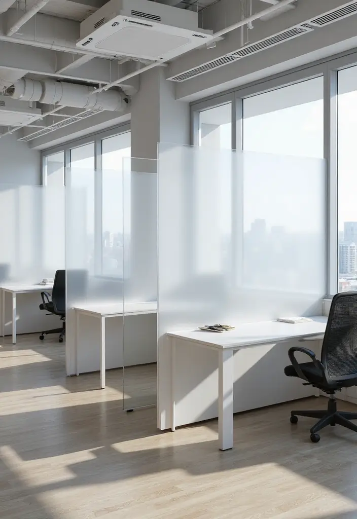 30 Aesthetic Office Decor Ideas TikTok Would Approve - 23. Minimalist Workspace Dividers