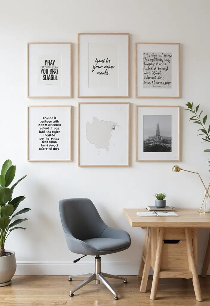 30 Aesthetic Office Decor Ideas TikTok Would Approve - 4. Inspirational Wall Art