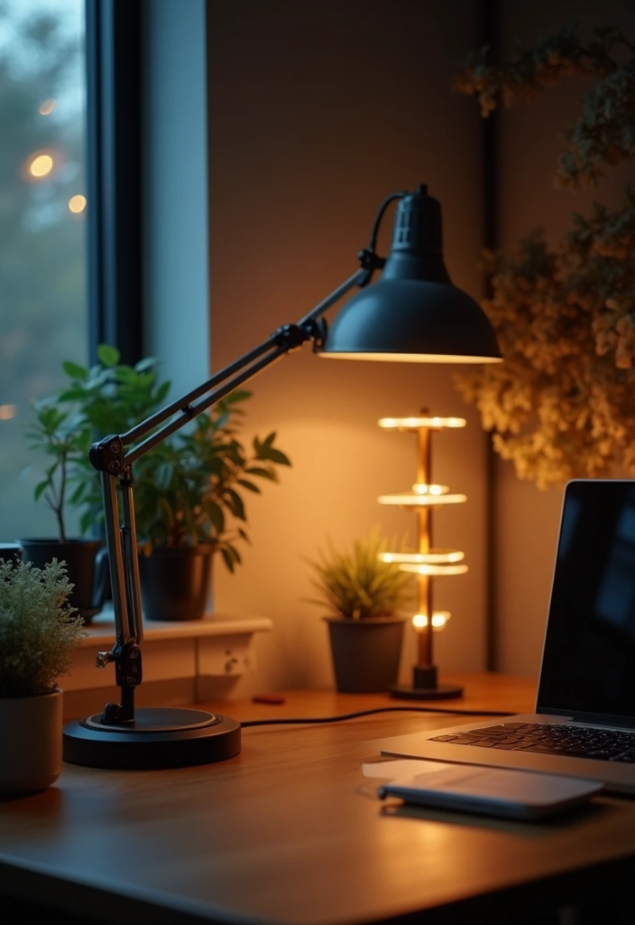 30 Aesthetic Office Decor Ideas TikTok Would Approve - 7. Smart Lighting Solutions