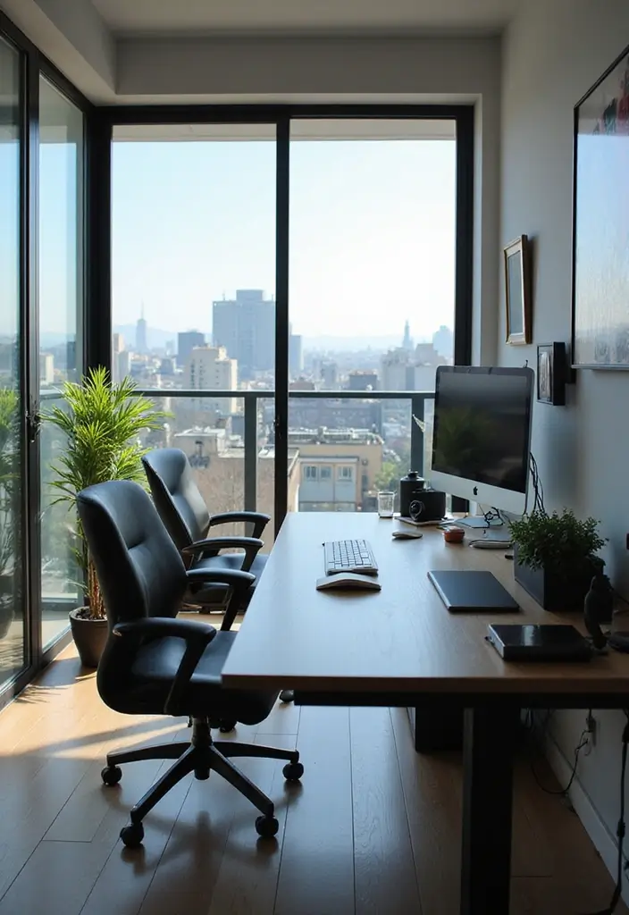 30 Balcony Office Setups for Tiny Apartments (Yes, It’s Possible) - 12. Tech-Savvy Station