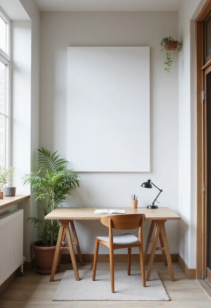30 Balcony Office Setups for Tiny Apartments (Yes, It’s Possible) - 21. Blank Canvas