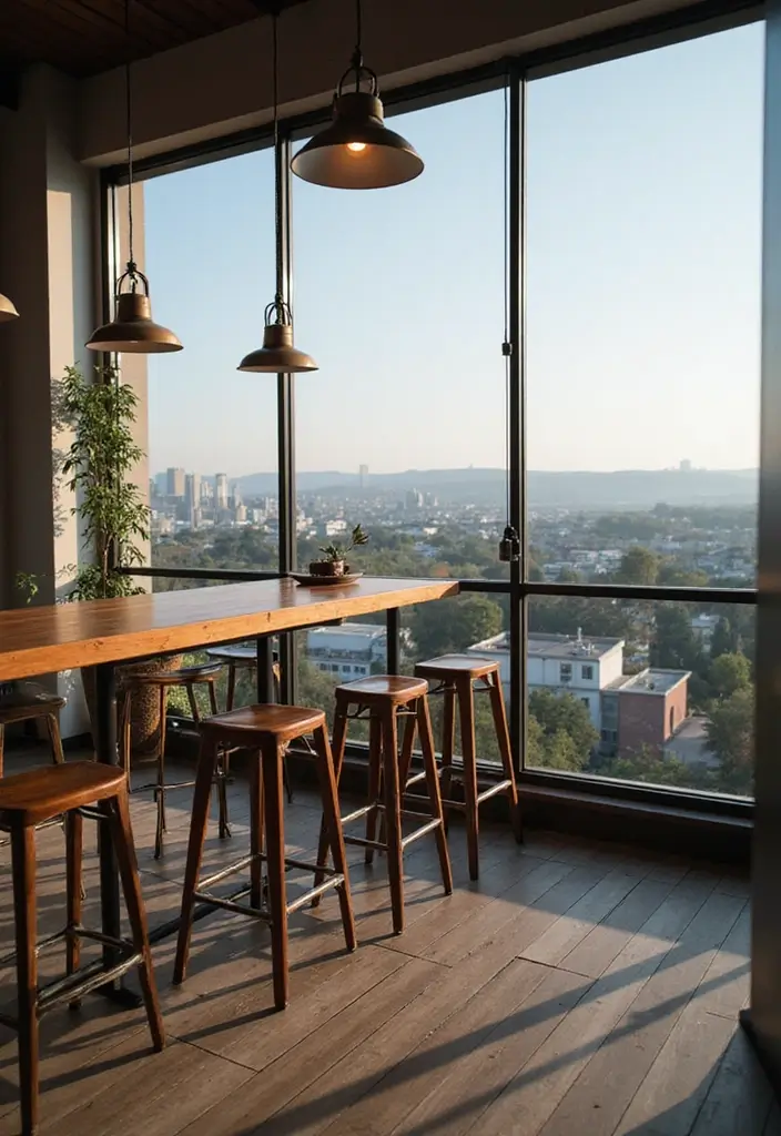30 Balcony Office Setups for Tiny Apartments (Yes, It’s Possible) - 24. Balcony Bar Office