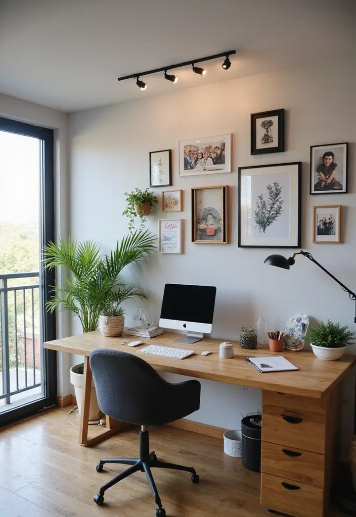 30 Balcony Office Setups for Tiny Apartments (Yes, It’s Possible) - 27. Personal Touches
