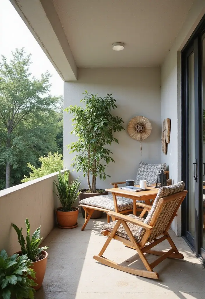 30 Balcony Office Setups for Tiny Apartments (Yes, It’s Possible) - 9. Two-in-One Space