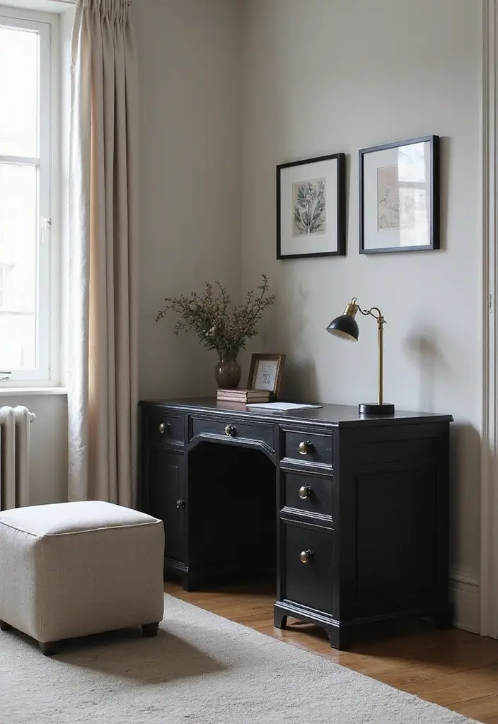 30 Black and Wood Office Ideas That Look Sleek and Masculine - 12. Multi-functional Furniture
