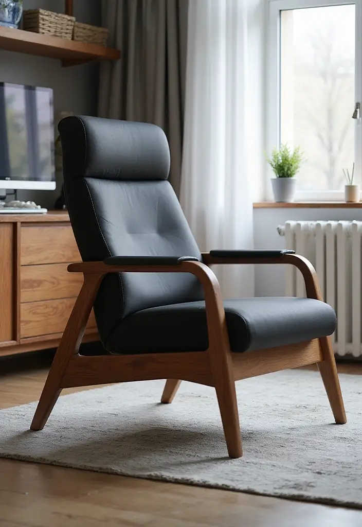 30 Black and Wood Office Ideas That Look Sleek and Masculine - 14. Statement Chairs