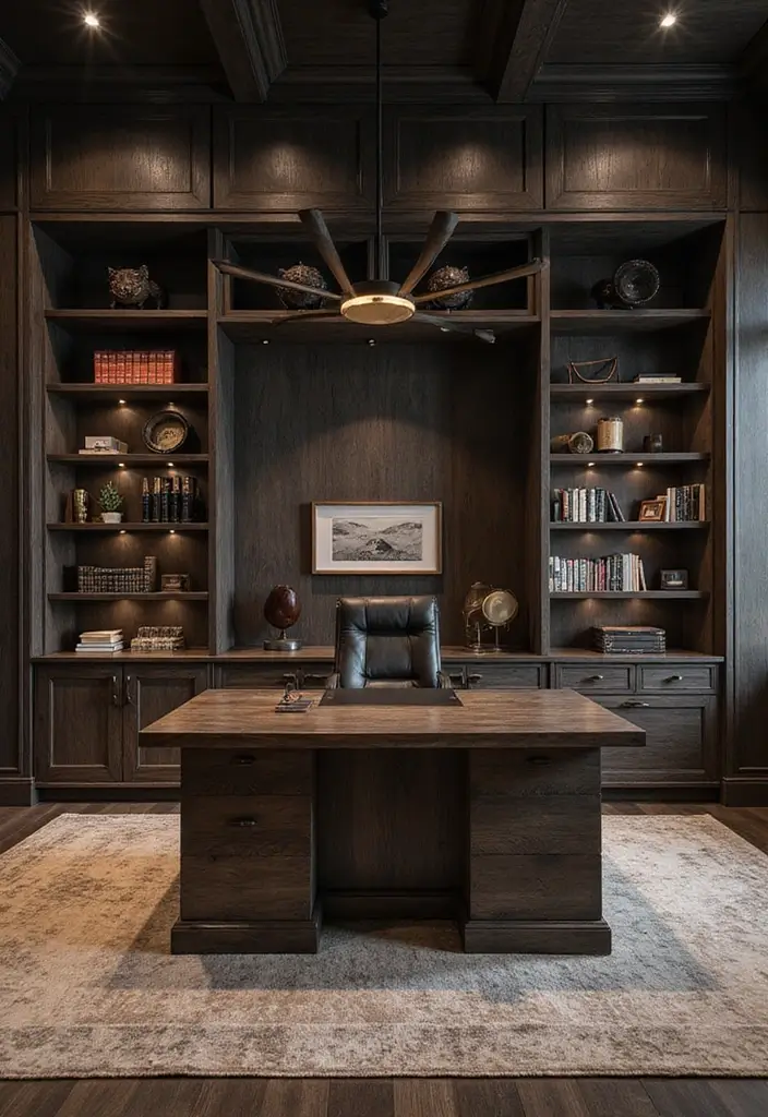 30 Black and Wood Office Ideas That Look Sleek and Masculine - 18. Artisanal Black Wood Furniture
