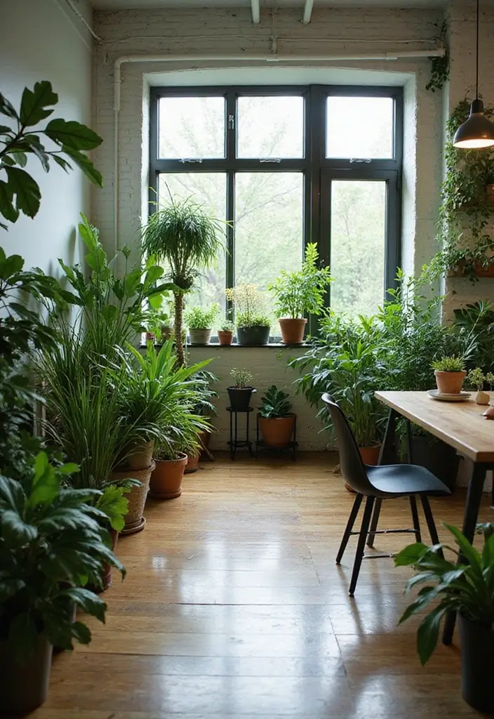 30 Bloxburg Office Ideas That Make Your Build Look Rich - 12. Indoor Plants Galore