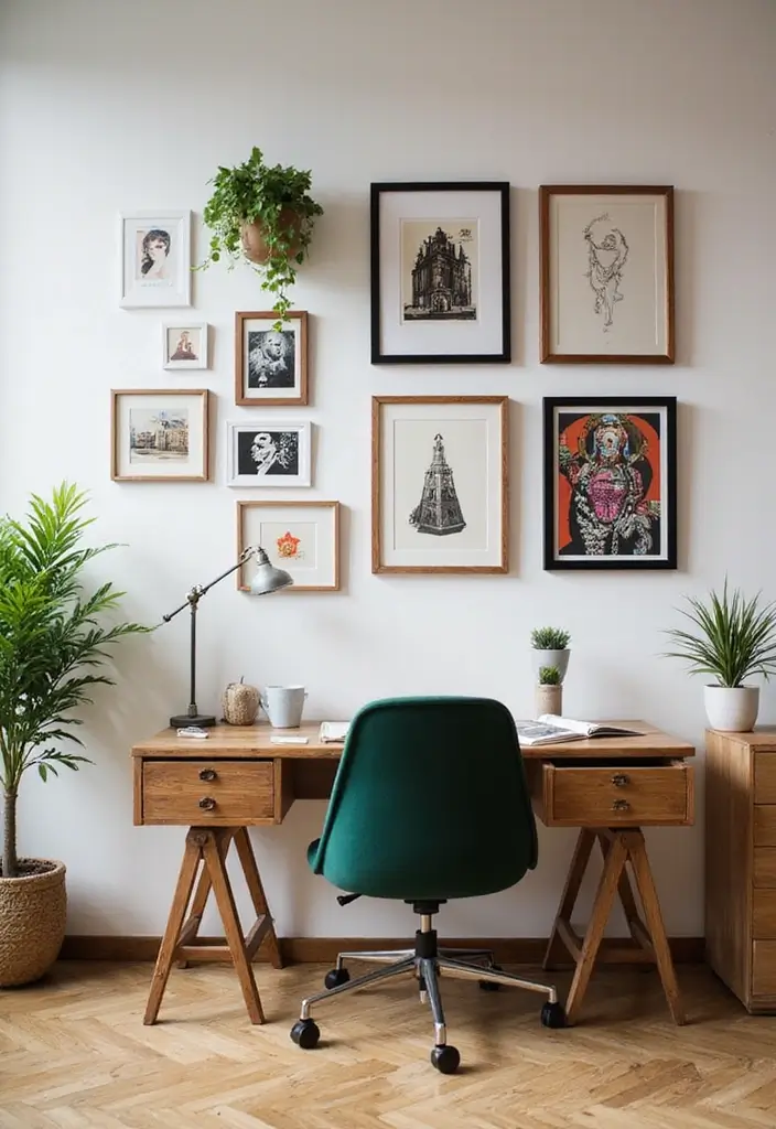 30 Bloxburg Office Ideas That Make Your Build Look Rich - 14. Stylish Wall Decor