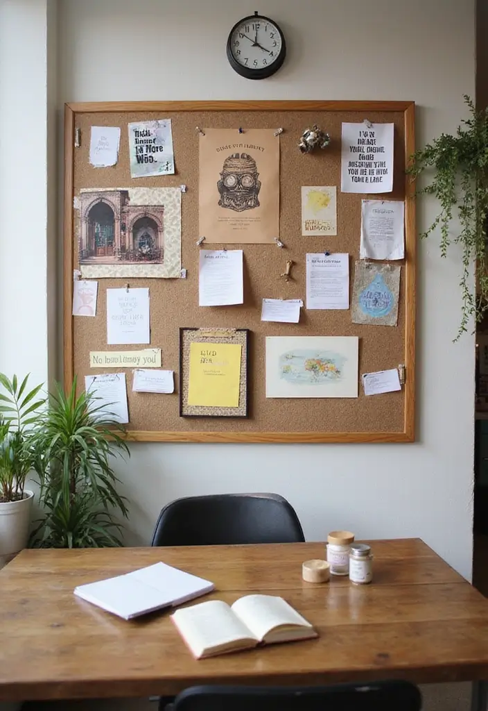 30 Bloxburg Office Ideas That Make Your Build Look Rich - 19. Incorporate a Bulletin Board
