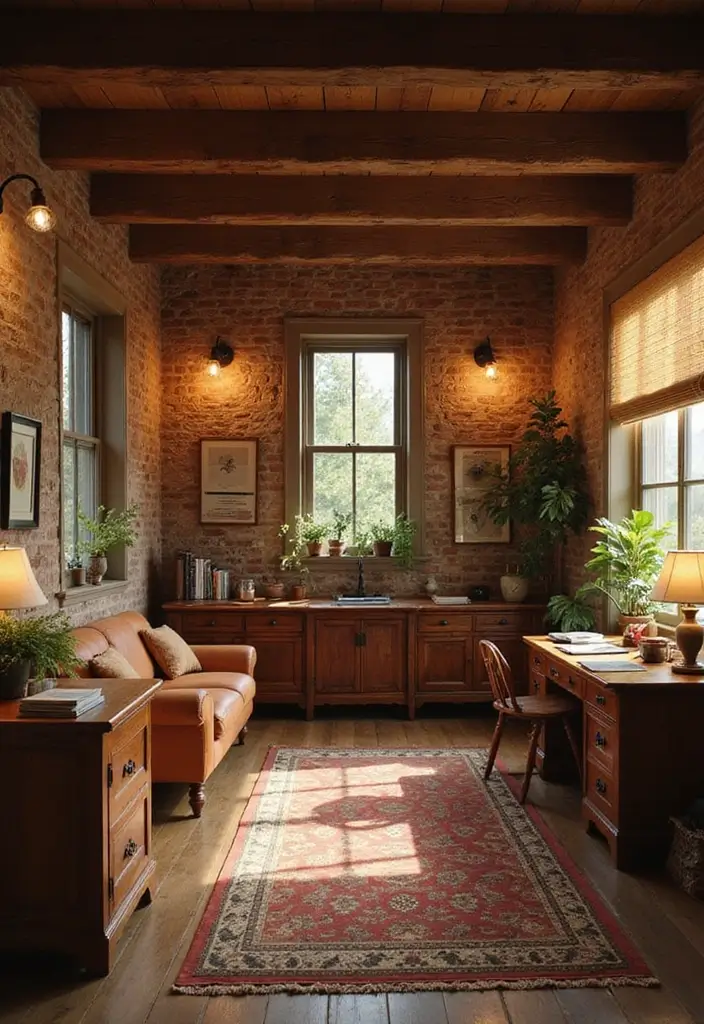 30 Bloxburg Office Ideas That Make Your Build Look Rich - 4. Rustic Charm with Wood Accents