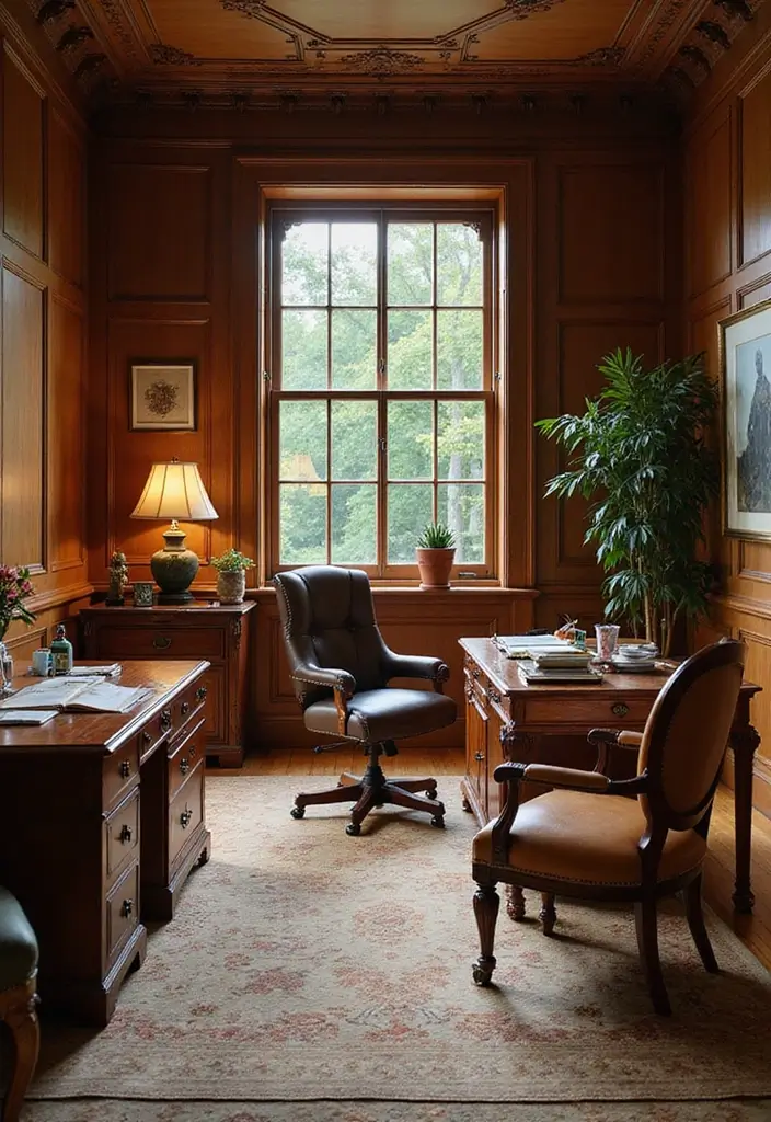 30 Classy Office Decor Ideas That Scream “CEO Energy” - 18. Timeless Design Elements