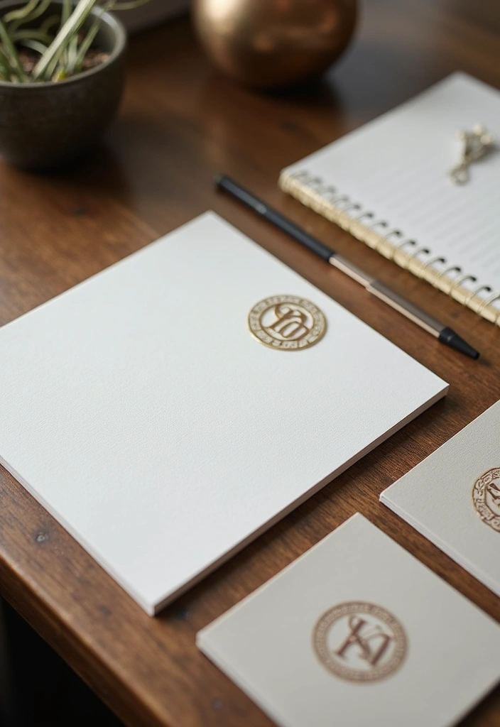 30 Classy Office Decor Ideas That Scream “CEO Energy” - 24. Personalized Stationery