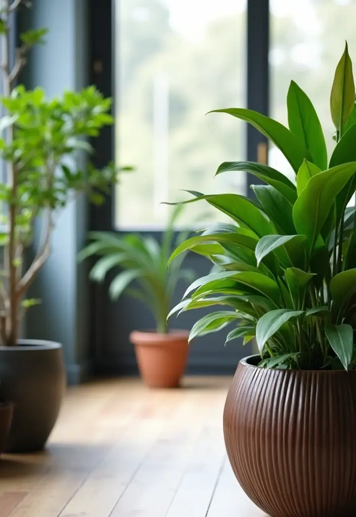 30 Classy Office Decor Ideas That Scream “CEO Energy” - 5. Greenery for Fresh Vibes