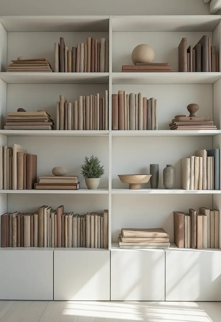 30 Classy Office Decor Ideas That Scream “CEO Energy” - 9. Minimalist Bookshelf