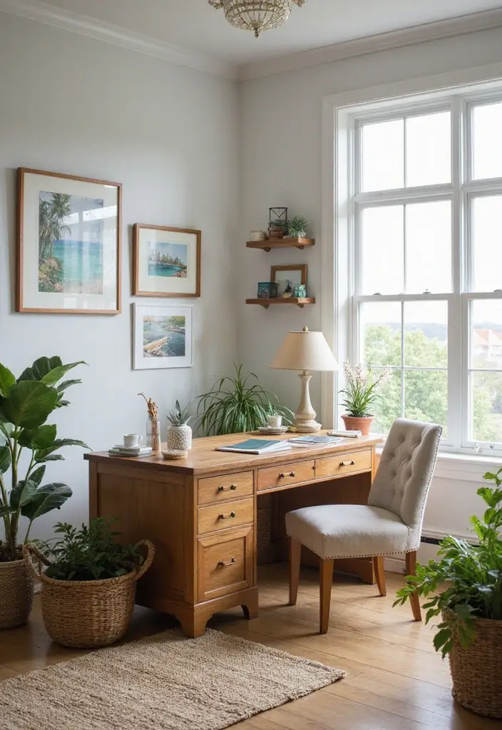 30 Coastal Home Office Ideas That Feel Fresh + Beachy - 14. Personalized Touches