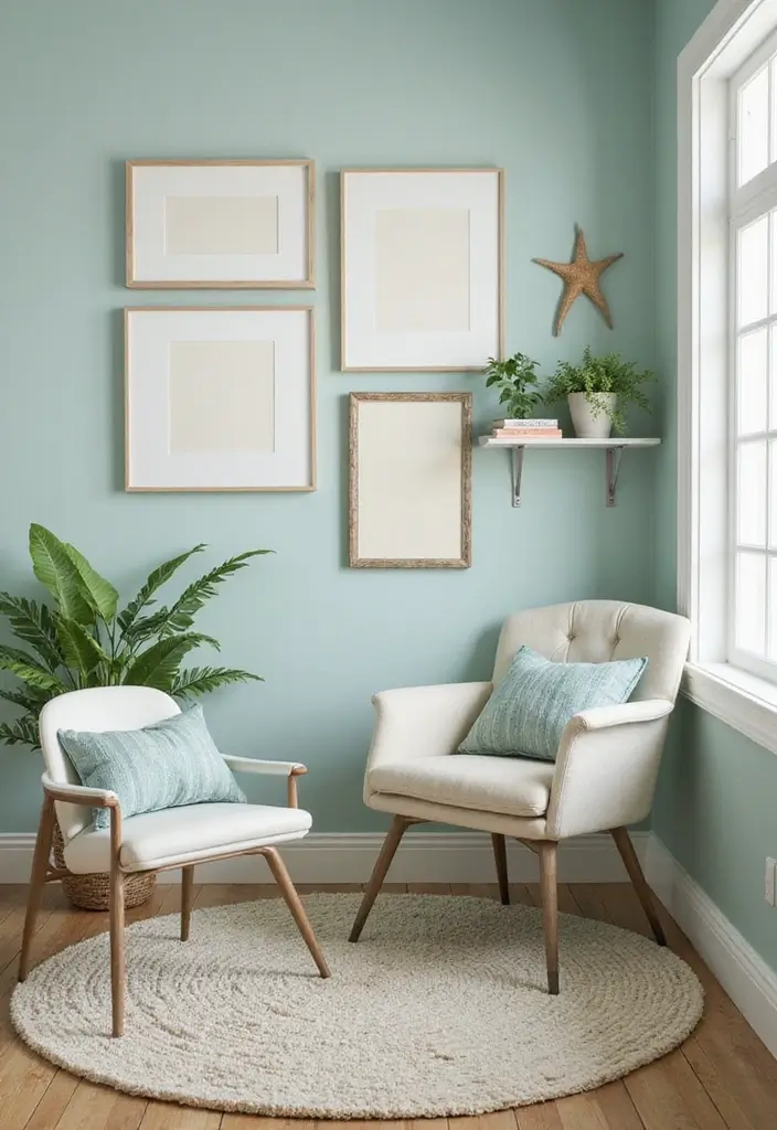 30 Coastal Home Office Ideas That Feel Fresh + Beachy - 2. Coastal Color Palette