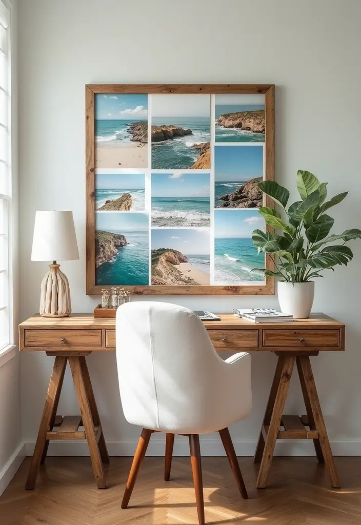 30 Coastal Home Office Ideas That Feel Fresh + Beachy - 26. Create a Vision Board