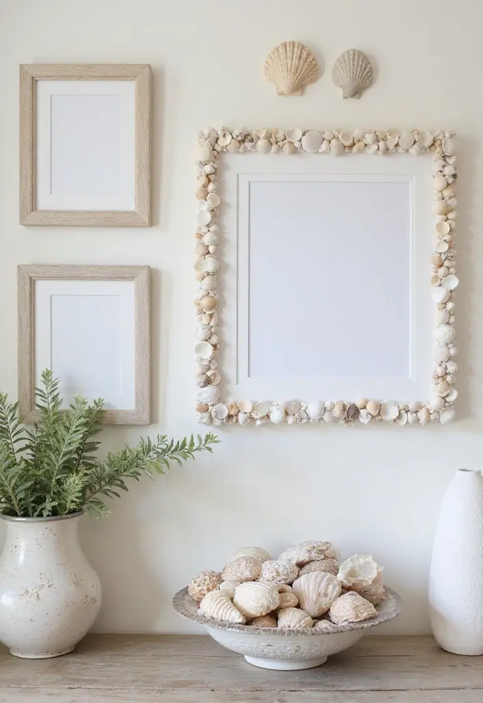 30 Coastal Home Office Ideas That Feel Fresh + Beachy - 4. Seashell-Inspired Decor