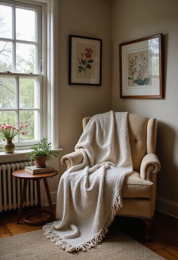 30 Cottage Office Ideas Straight Out of a Storybook - 14. Cozy Throw Blankets