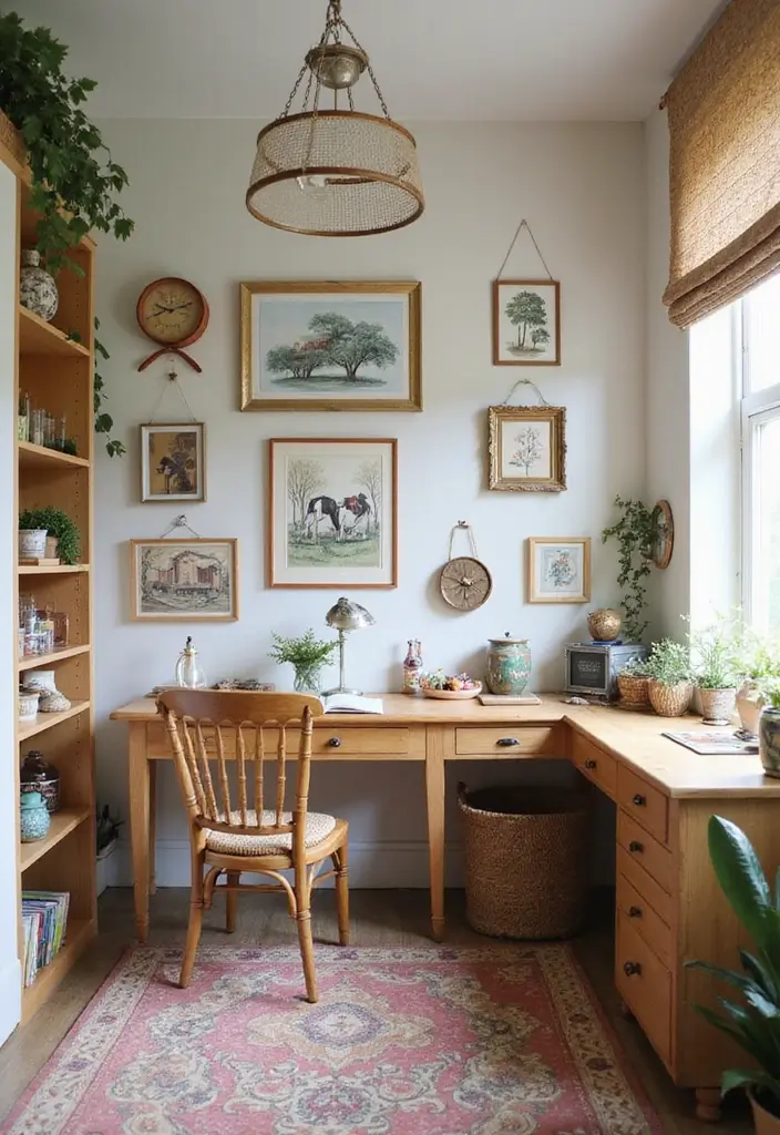 30 Cottage Office Ideas Straight Out of a Storybook - 16. A Touch of Whimsy