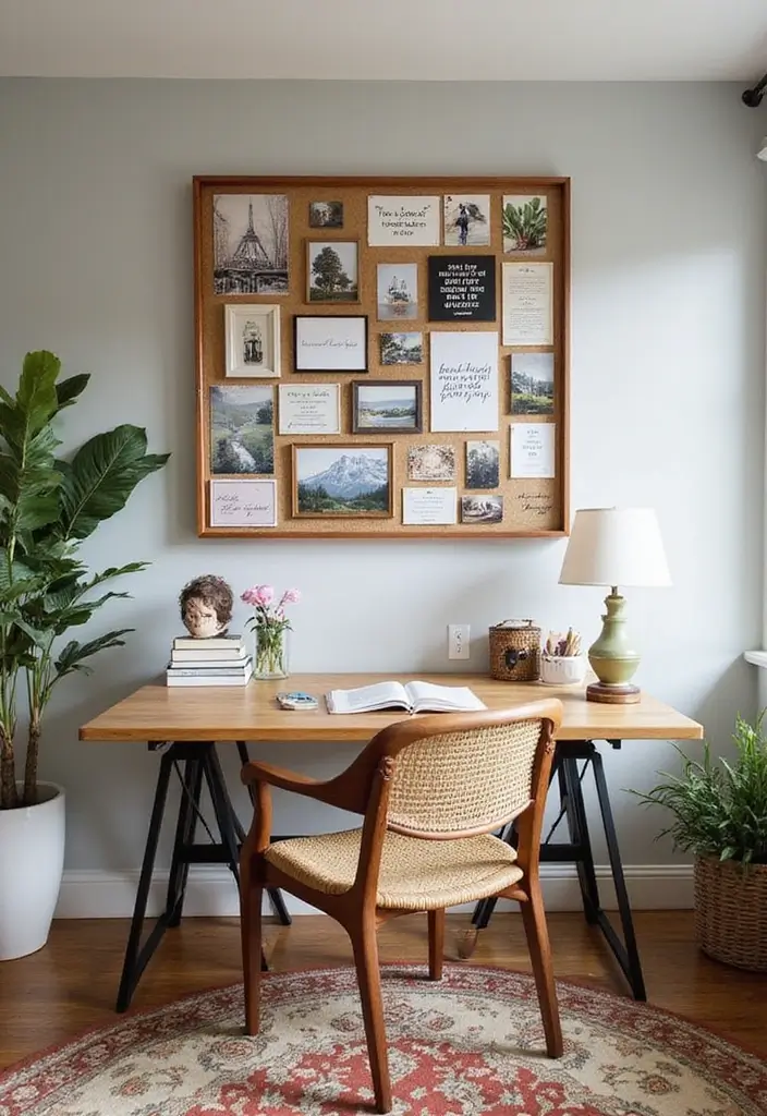 30 Cottage Office Ideas Straight Out of a Storybook - 20. Inspiring Vision Board