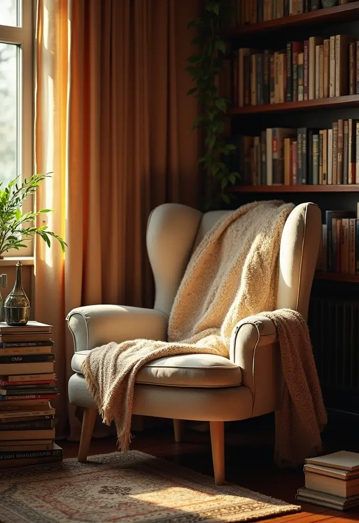 30 Cottage Office Ideas Straight Out of a Storybook - 4. Cozy Reading Nook