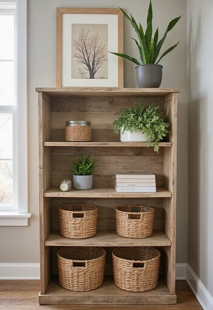 30 Cottage Office Ideas Straight Out of a Storybook - 5. Rustic Storage Solutions