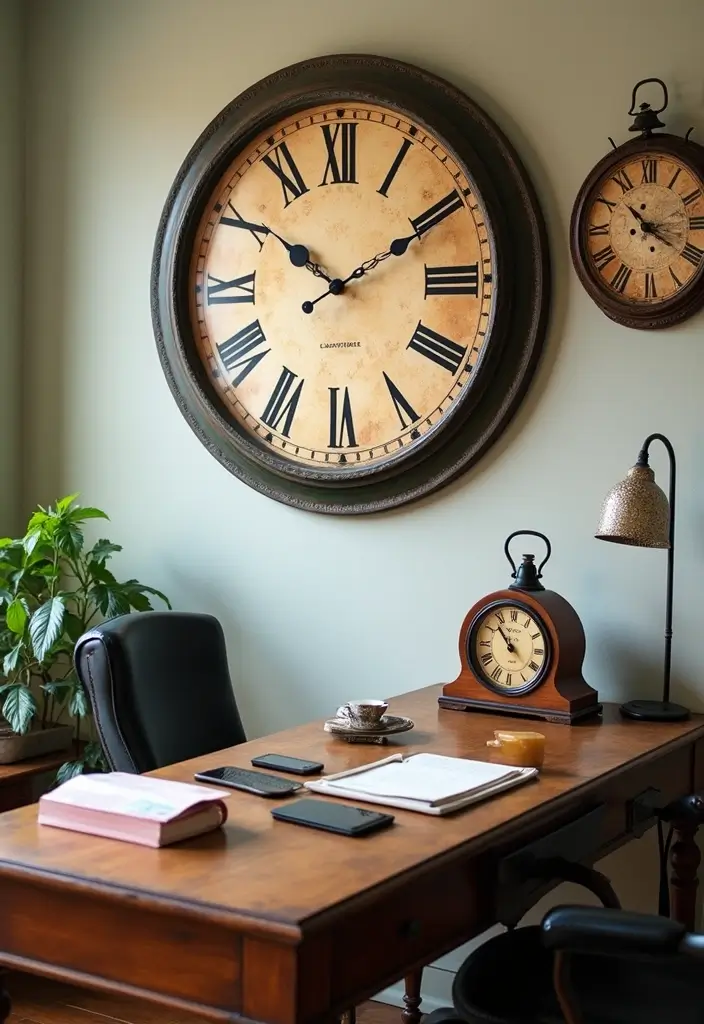 30 Cottagecore Office Ideas for Soft Whimsical Work Vibes - 13. Whimsical Clock Designs