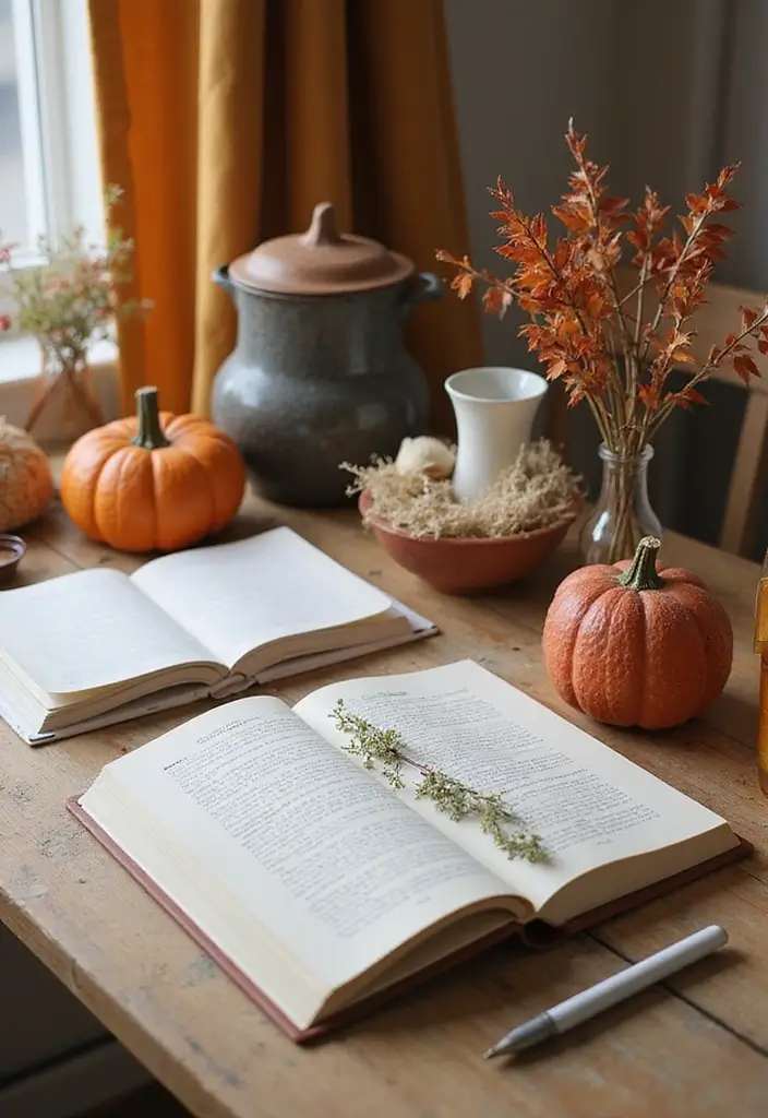 30 Cozy Office Decor Ideas for Fall/Winter Work Days - 15. Seasonal Desk Accessories