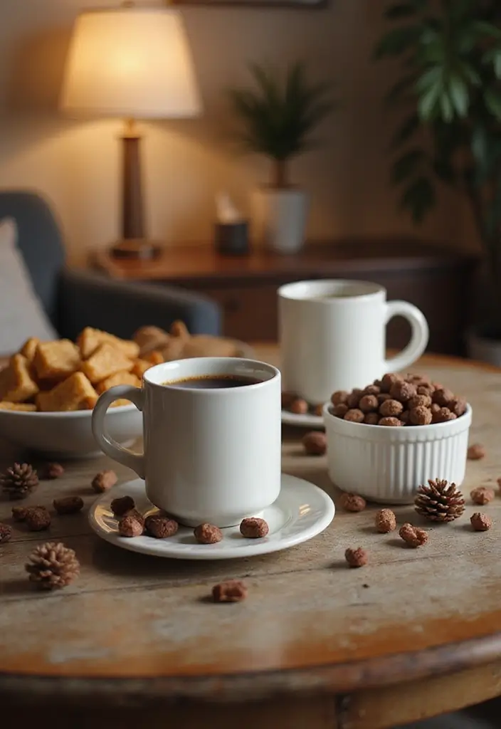 30 Cozy Office Decor Ideas for Fall/Winter Work Days - 18. Warm Coffee Station