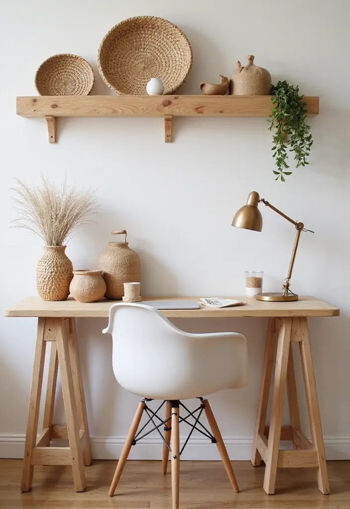 30 Cozy Office Decor Ideas for Fall/Winter Work Days - 20. Warm Home Office Accessories