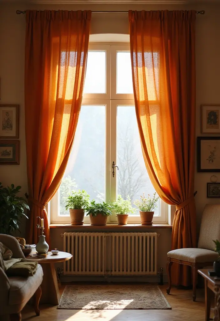 30 Cozy Office Decor Ideas for Fall/Winter Work Days - 21. Cozy Curtains