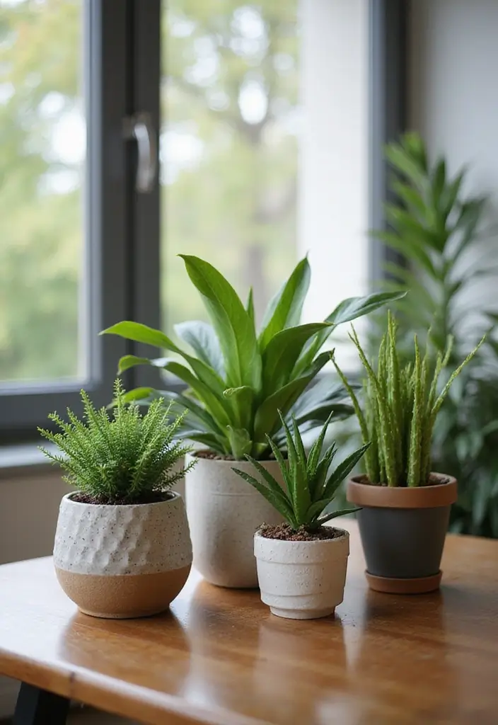 30 Cozy Office Decor Ideas for Fall/Winter Work Days - 23. Seasonal Plants