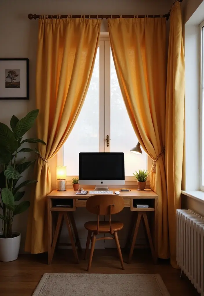 30 Cozy Office Decor Ideas for Fall/Winter Work Days - 24. Cozy Canopies