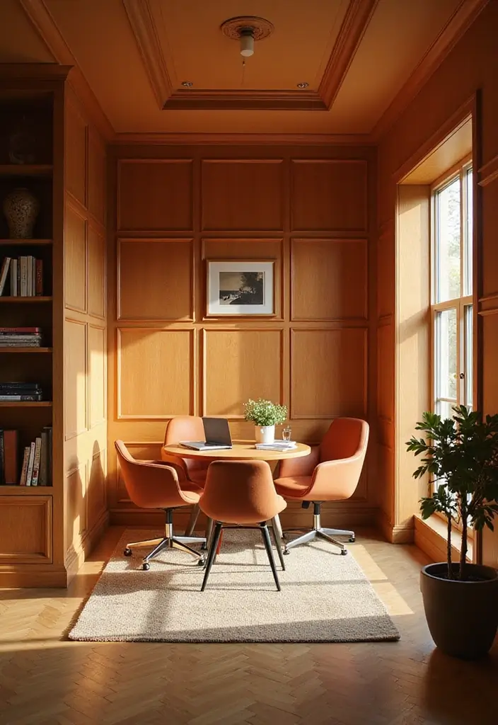 30 Cozy Office Decor Ideas for Fall/Winter Work Days - 26. Cozy Wall Panels