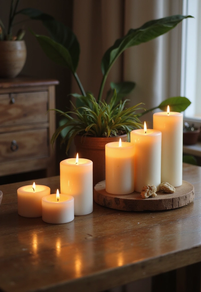 30 Cozy Office Decor Ideas for Fall/Winter Work Days - 8. Scented Candles