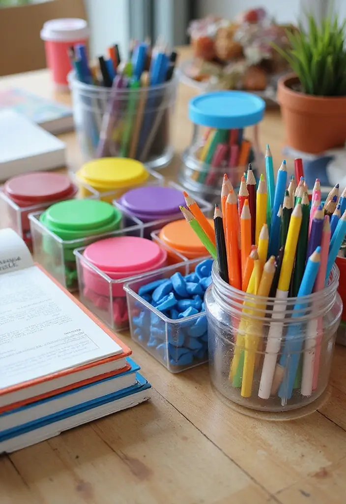 30 Cute Office Ideas You’ll Want to Copy Immediately - 14. Colorful Office Supplies
