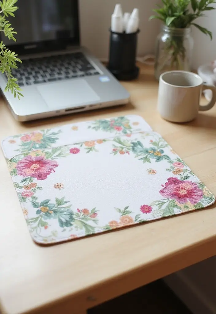 30 Cute Office Ideas You’ll Want to Copy Immediately - 25. Charming Desk Mats