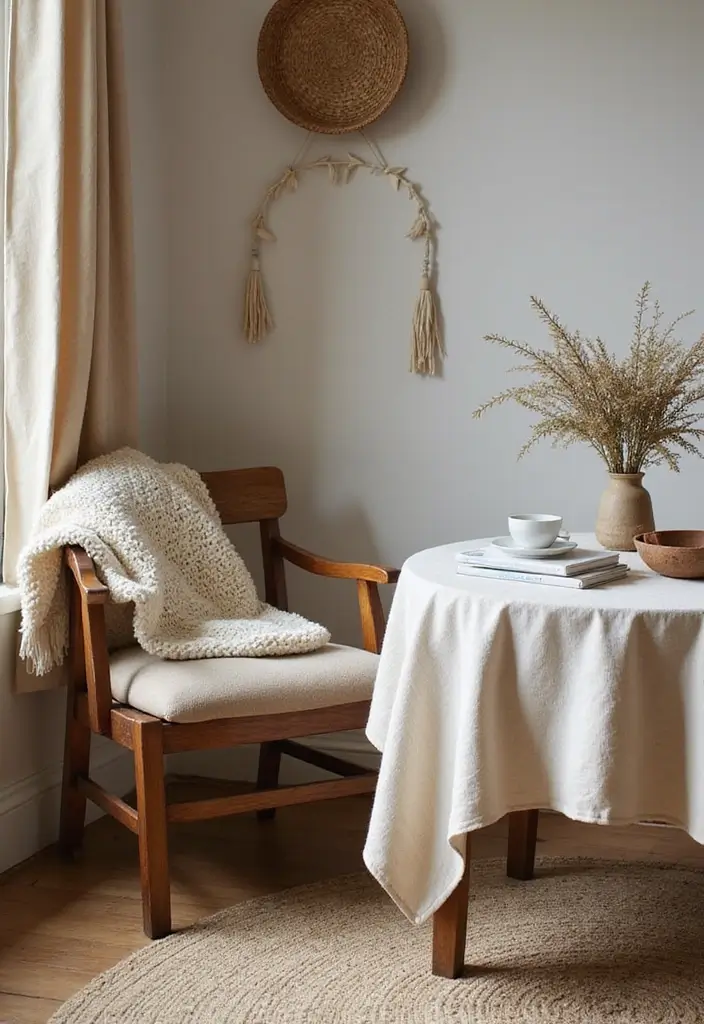 30 Earthy Office Decor Ideas for Grounded Spaces - 8. Organic Textiles