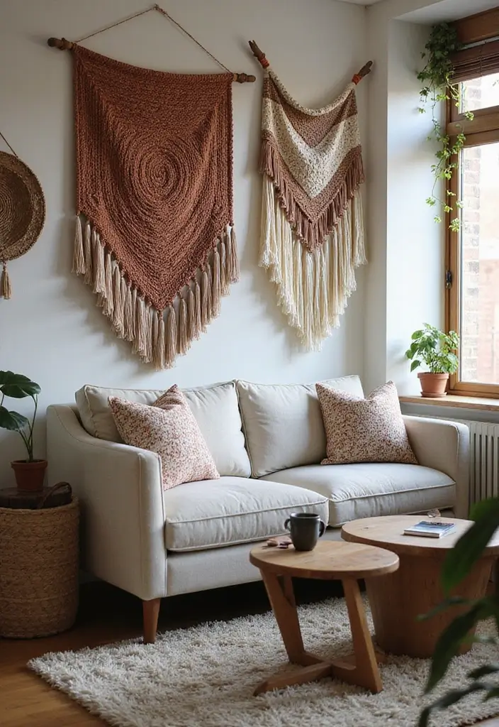 30 Eclectic Office Decor Ideas That Are Pure Personality - 12. Cozy Wall Hangings