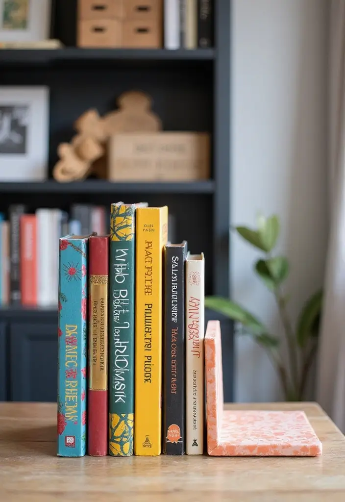 30 Eclectic Office Decor Ideas That Are Pure Personality - 24. Artistic Bookends