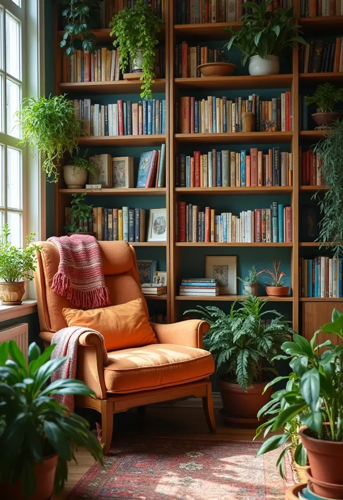 30 Eclectic Office Decor Ideas That Are Pure Personality - 3. Cozy Reading Nook