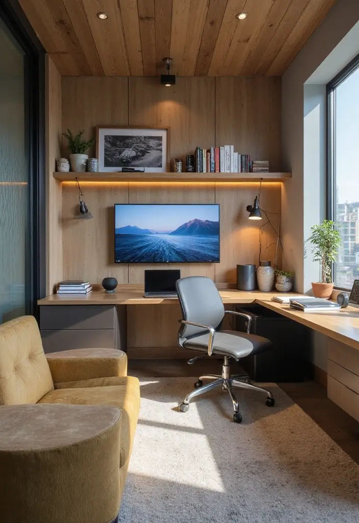 30 Fancy Office Design Ideas That Look Super Expensive - 13. Tech Integration