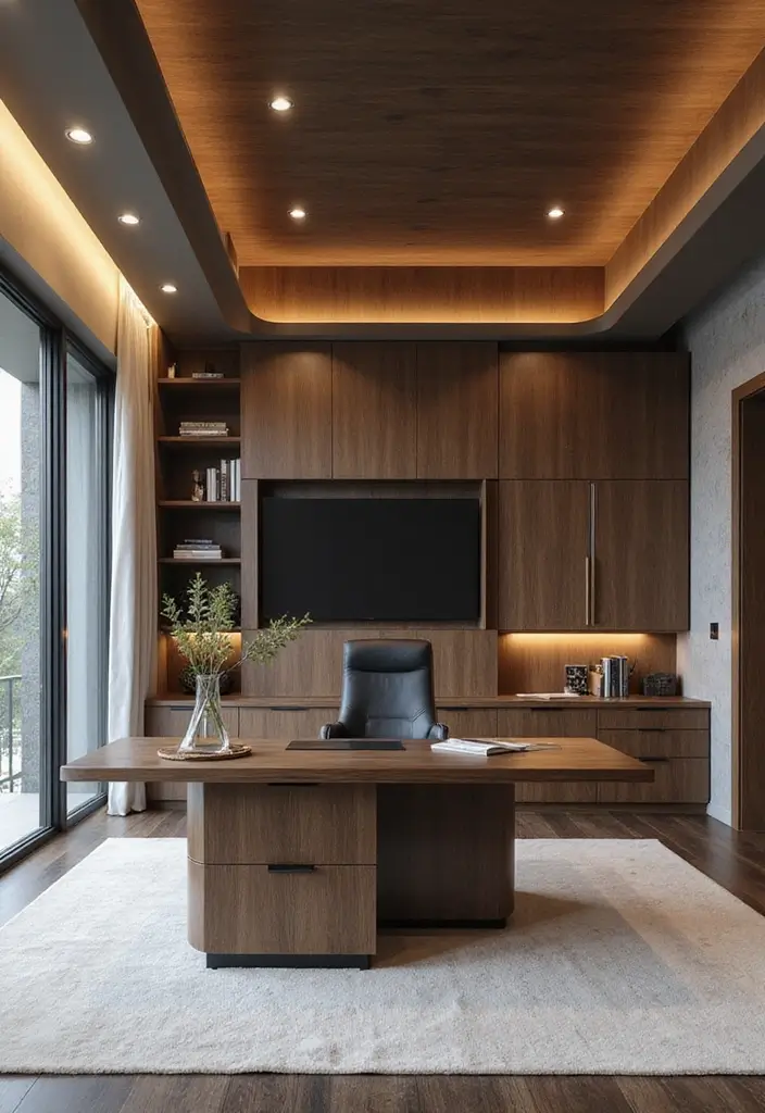 30 Fancy Office Design Ideas That Look Super Expensive - 15. Multi-Functional Desks
