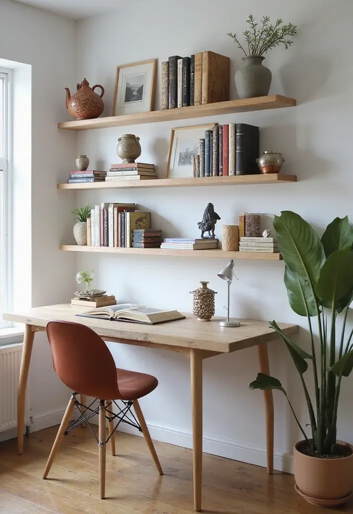30 Fancy Office Design Ideas That Look Super Expensive - 16. Beautiful Wall Shelving