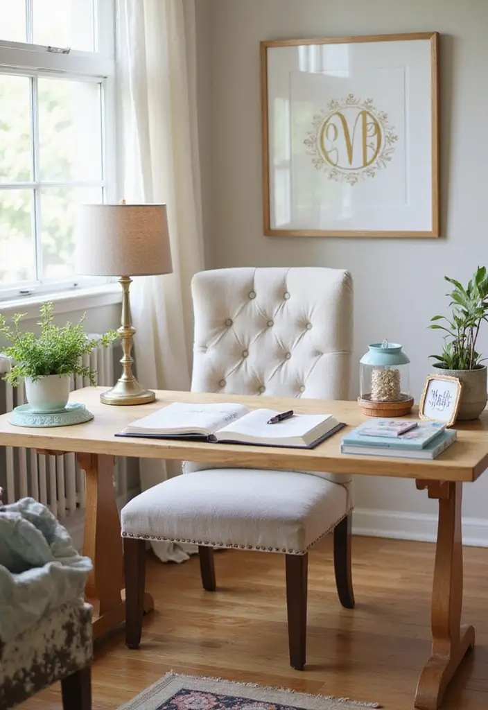 30 Fancy Office Design Ideas That Look Super Expensive - 25. Personalized Desk Decor