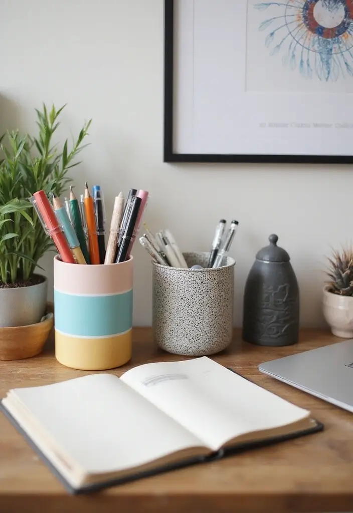 30 Fancy Office Design Ideas That Look Super Expensive - 26. Unique Desk Accessories