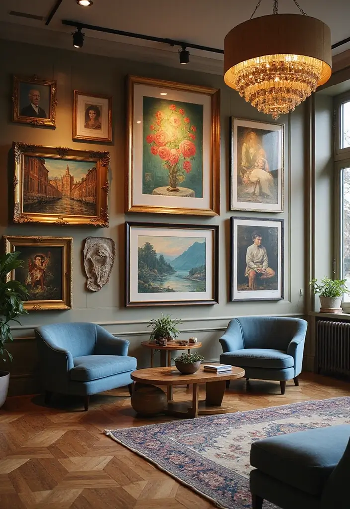 30 Fancy Office Design Ideas That Look Super Expensive - 4. Artistic Wall Art